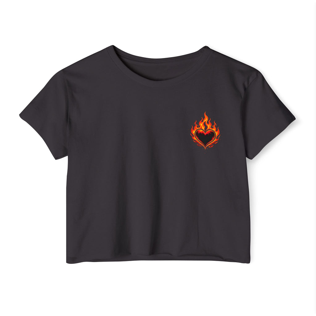 🔥Wear The Vibe™ Flame Heart Crop Top ❤️‍🔥