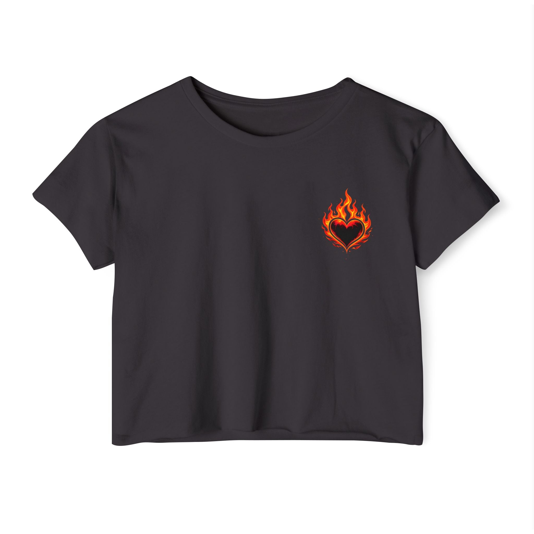 🔥Wear The Vibe™ Flame Heart Crop Top ❤️‍🔥