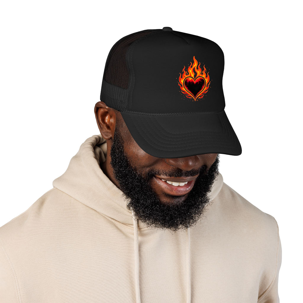 🔥Wear The Vibe™ Flame Heart Trucker Hat ❤️‍🔥