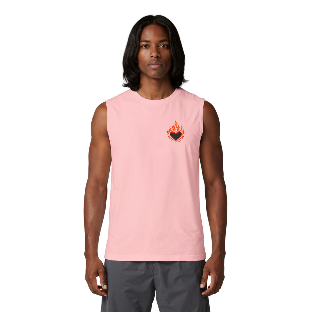 🔥Wear The Vibe™ Flame Heart Muscle Tank ❤️‍🔥
