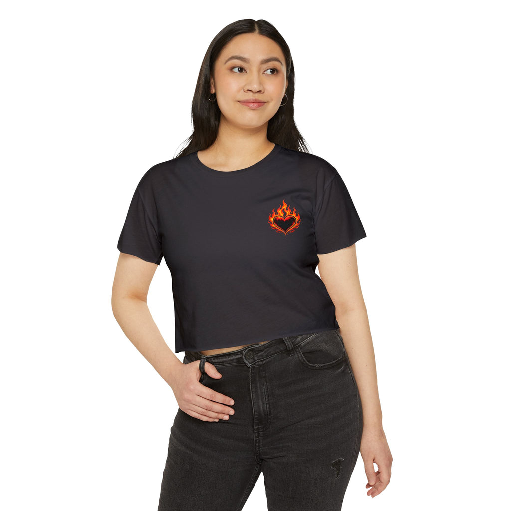 🔥Wear The Vibe™ Flame Heart Crop Top ❤️‍🔥