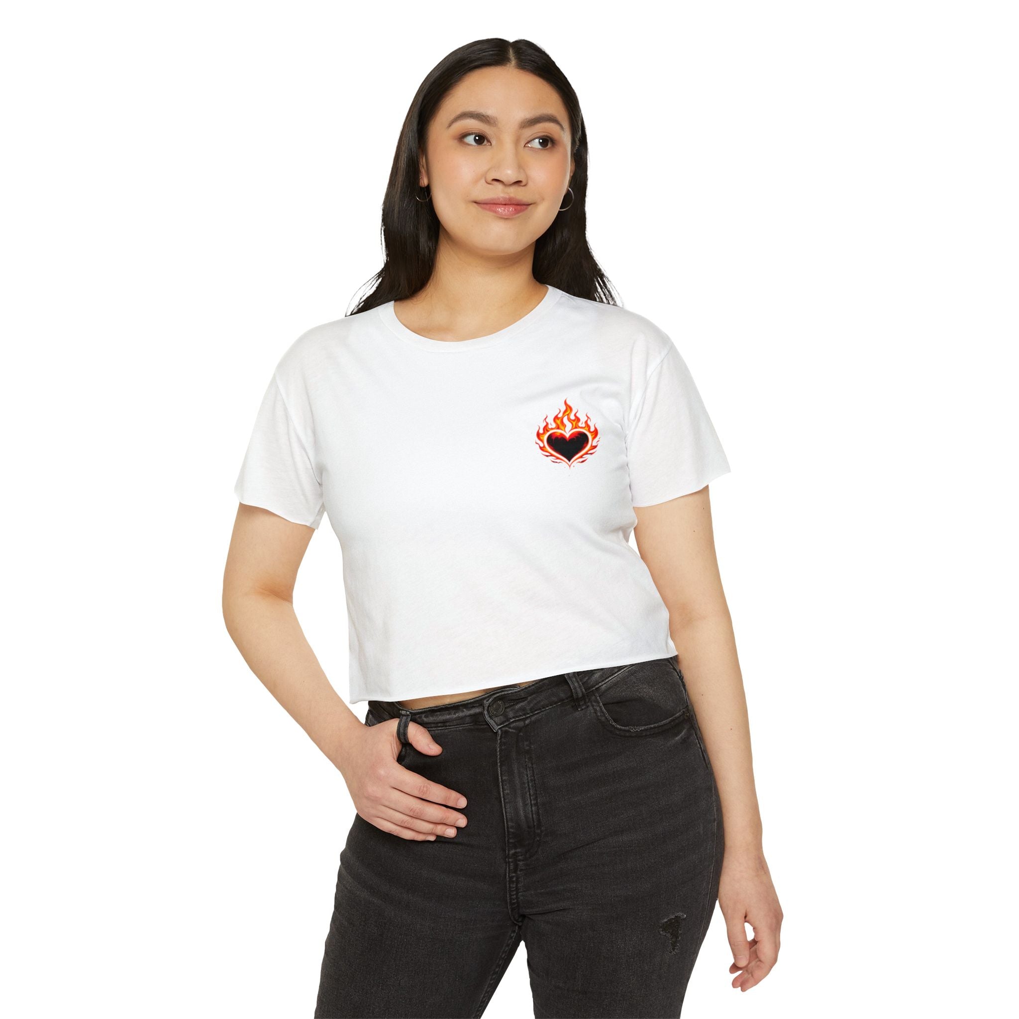 🔥Wear The Vibe™ Flame Heart Crop Top ❤️‍🔥