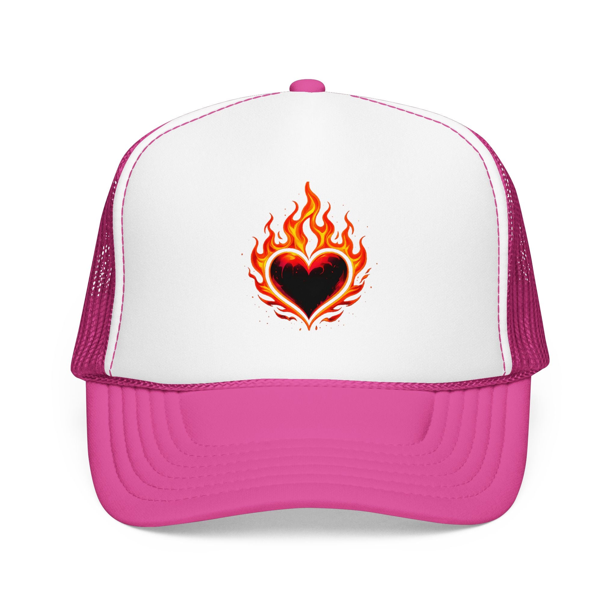 🔥Wear The Vibe™ Flame Heart Trucker Hat ❤️‍🔥