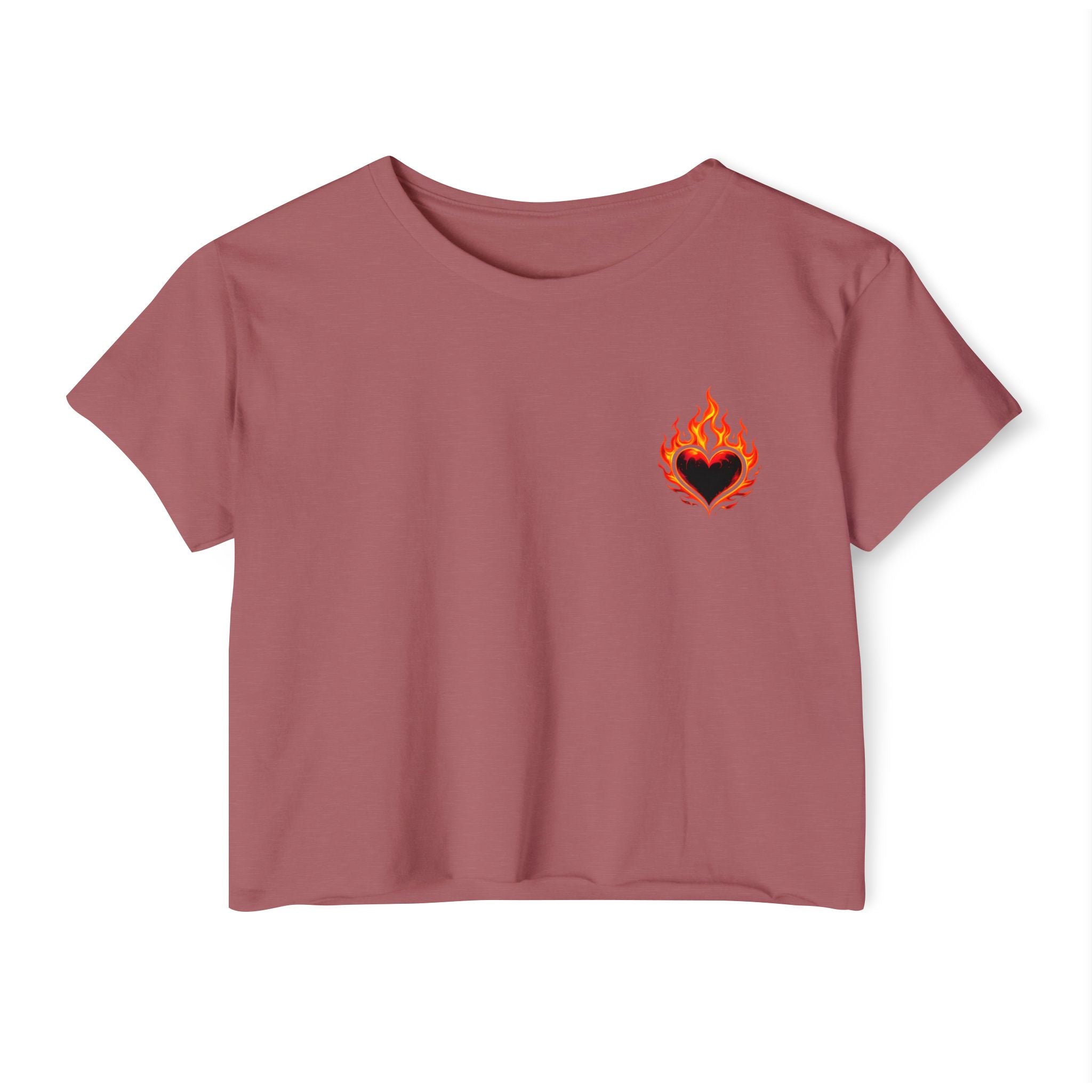 🔥Wear The Vibe™ Flame Heart Crop Top ❤️‍🔥