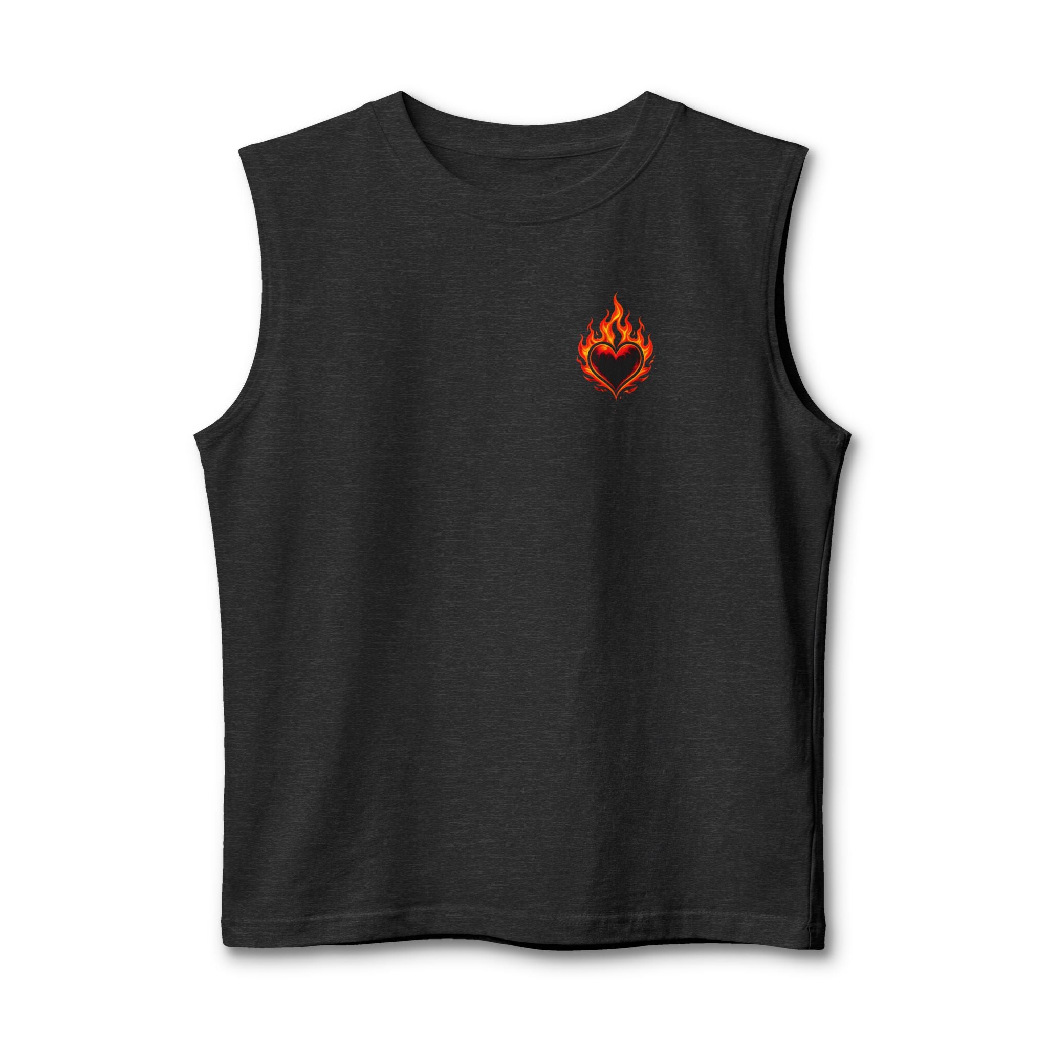 🔥Wear The Vibe™ Flame Heart Muscle Tank ❤️‍🔥