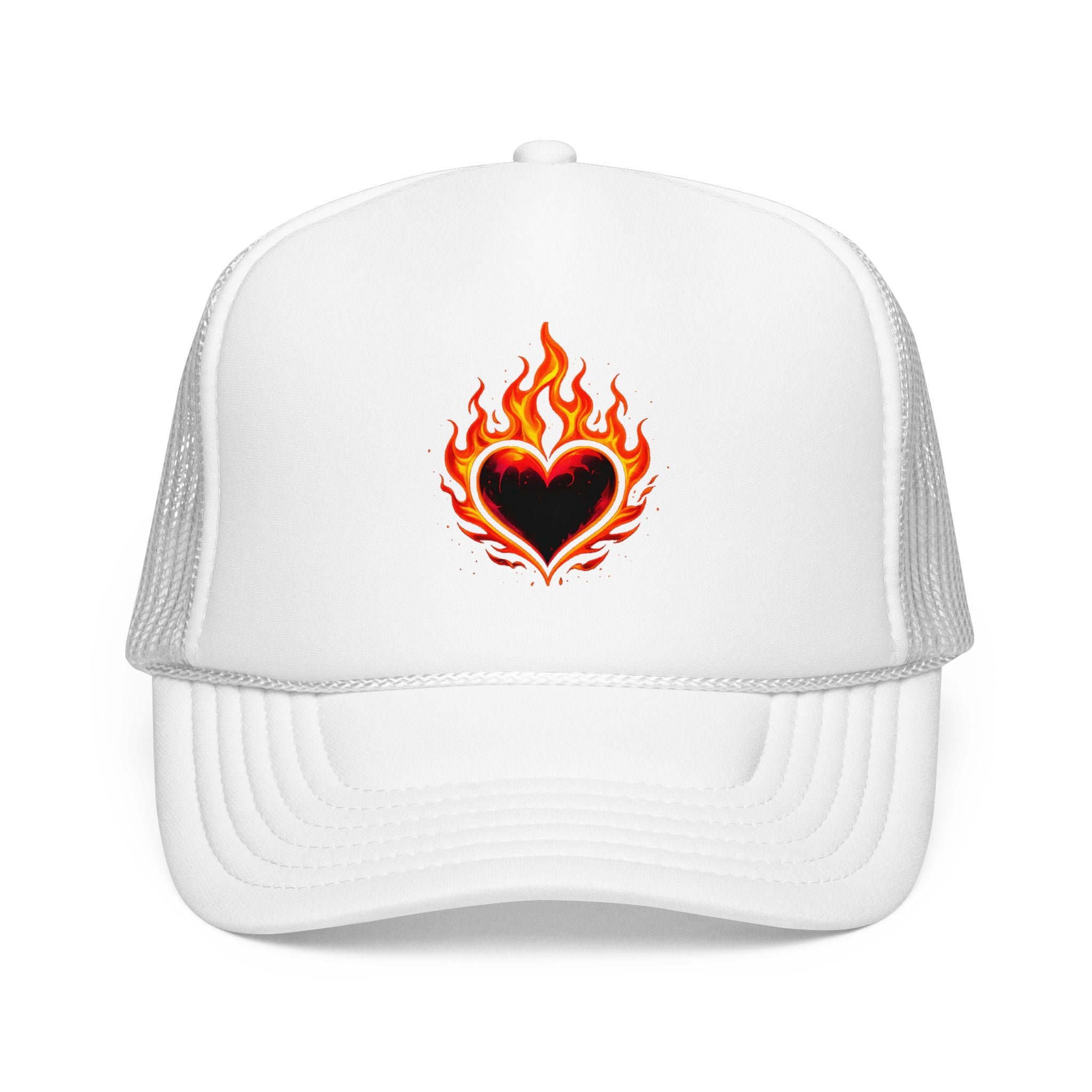 🔥Wear The Vibe™ Flame Heart Trucker Hat ❤️‍🔥