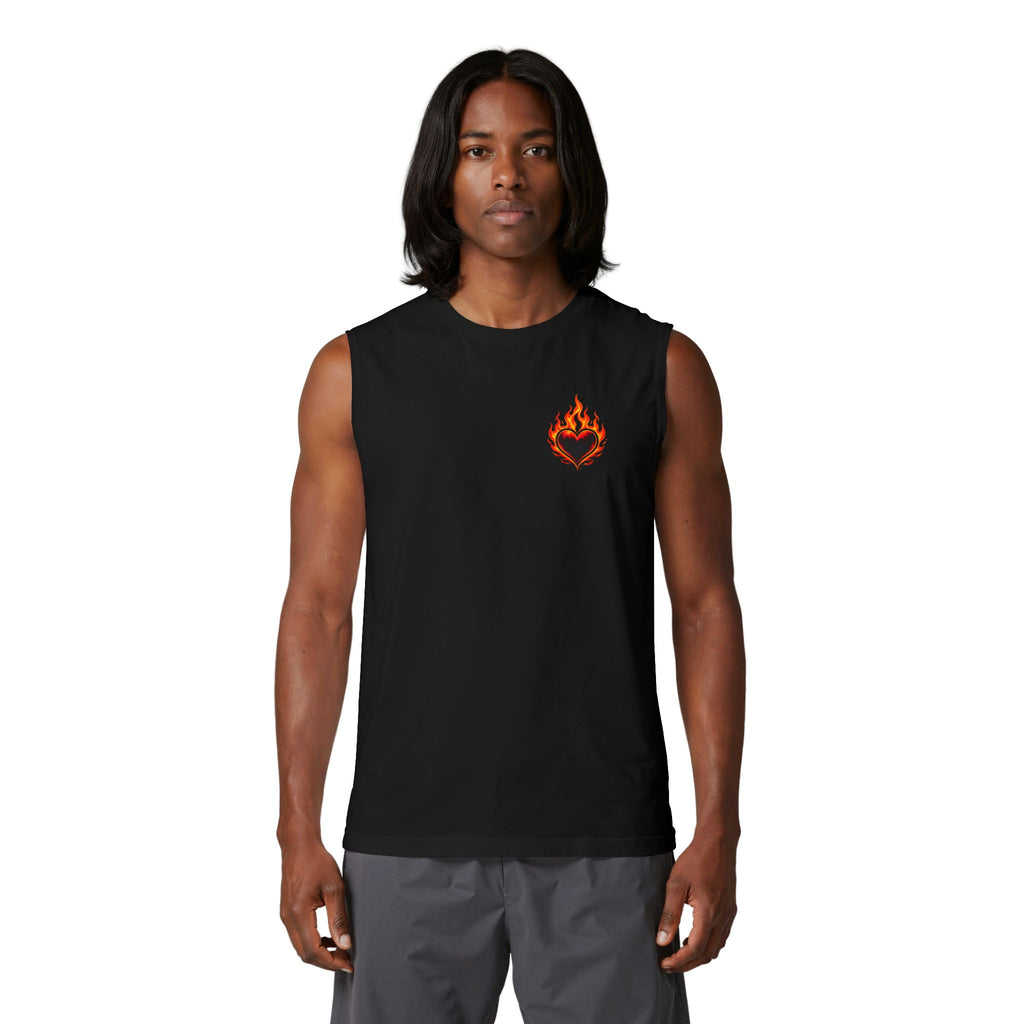 🔥Wear The Vibe™ Flame Heart Muscle Tank ❤️‍🔥