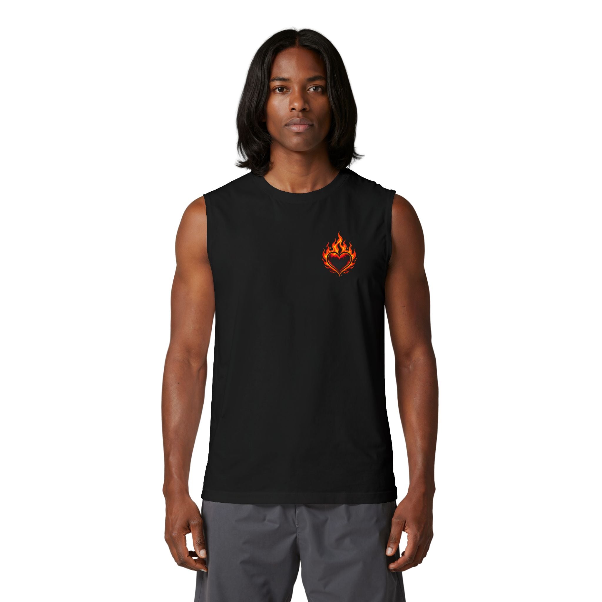 🔥Wear The Vibe™ Flame Heart Muscle Tank ❤️‍🔥