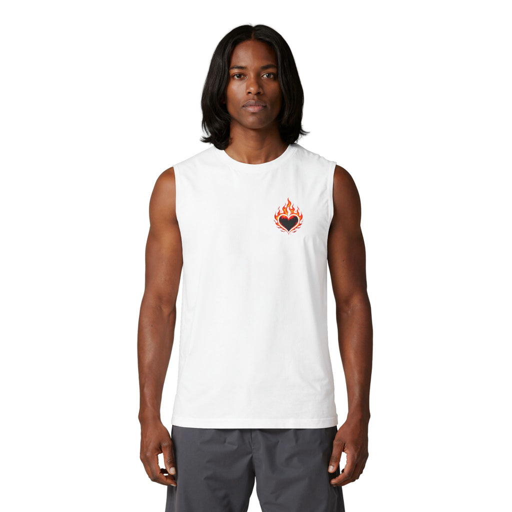 🔥Wear The Vibe™ Flame Heart Muscle Tank ❤️‍🔥