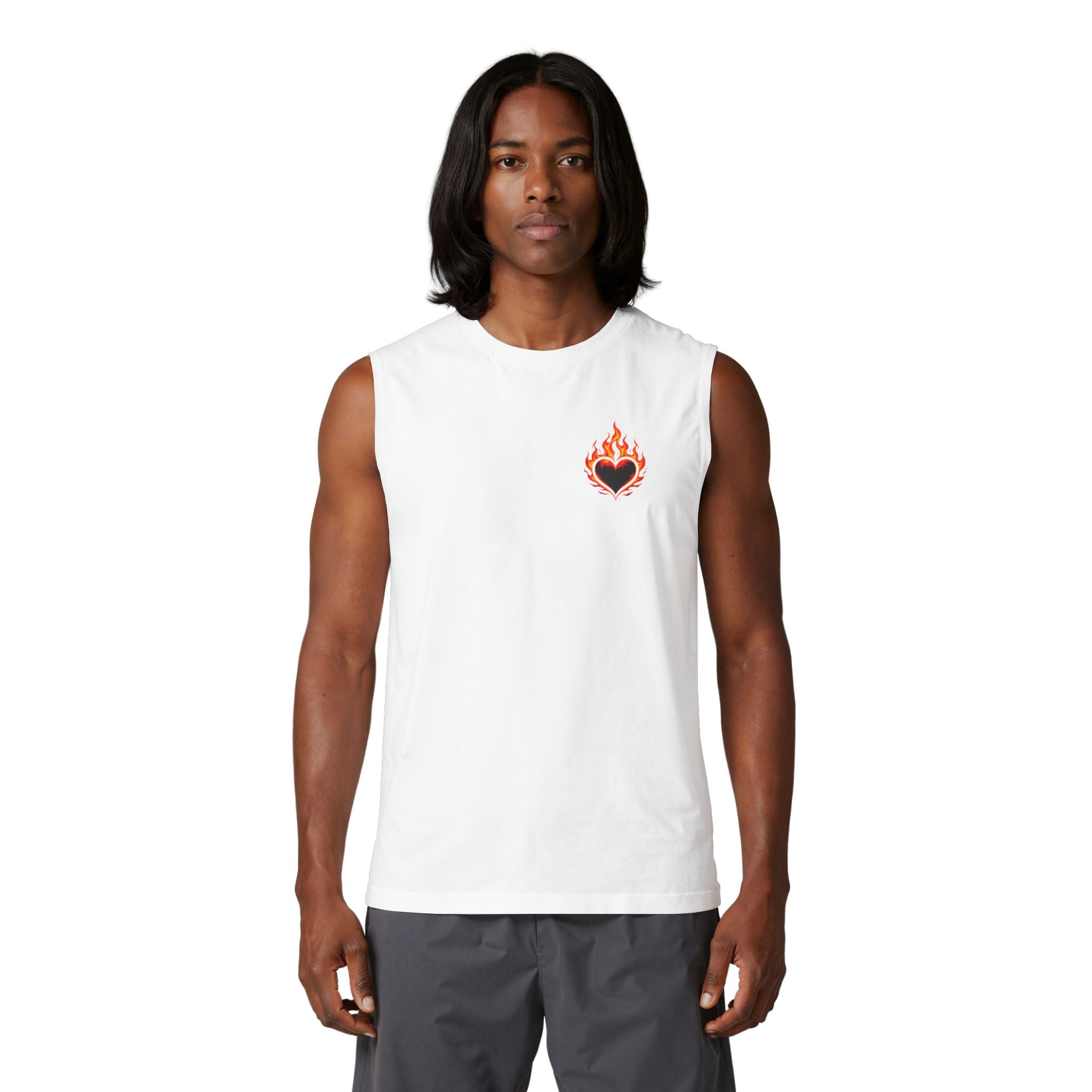 🔥Wear The Vibe™ Flame Heart Muscle Tank ❤️‍🔥