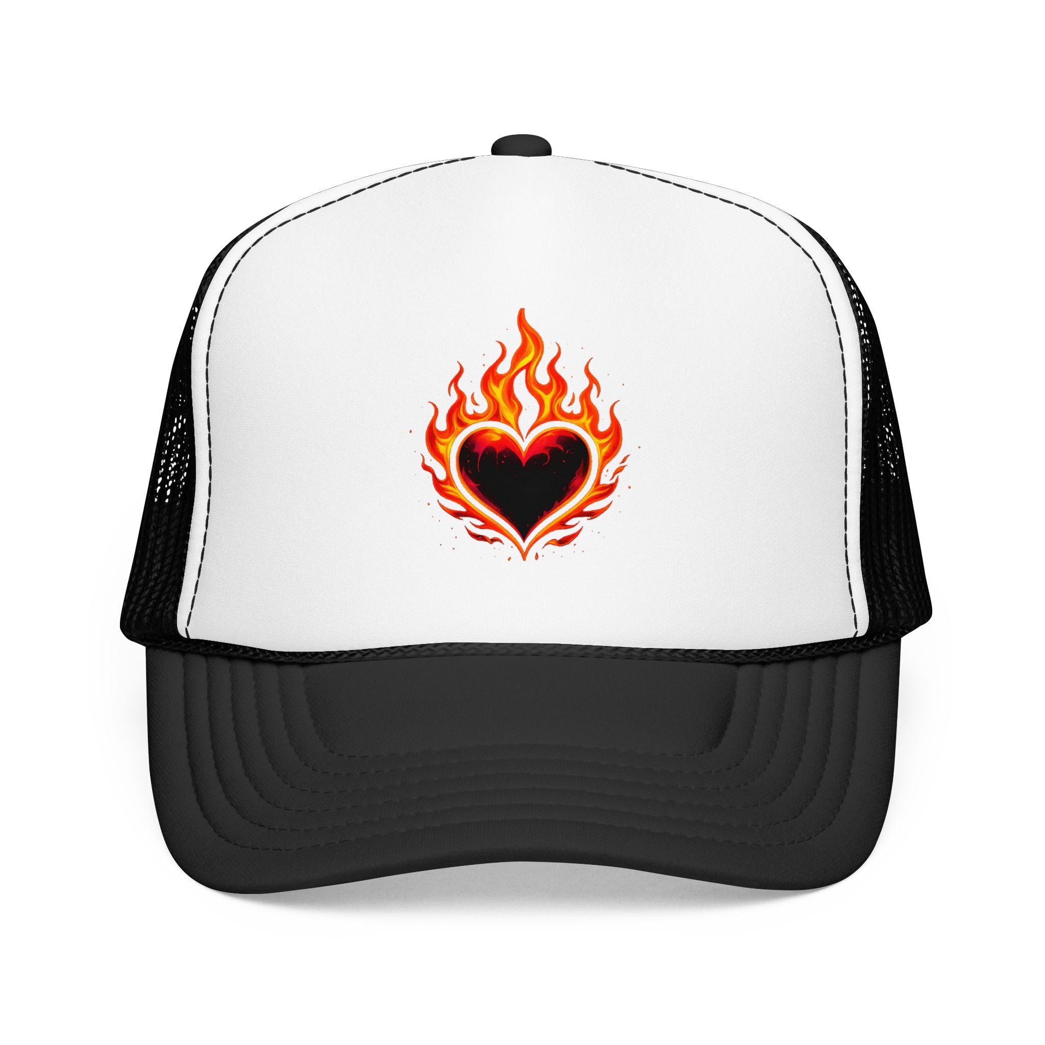 🔥Wear The Vibe™ Flame Heart Trucker Hat ❤️‍🔥