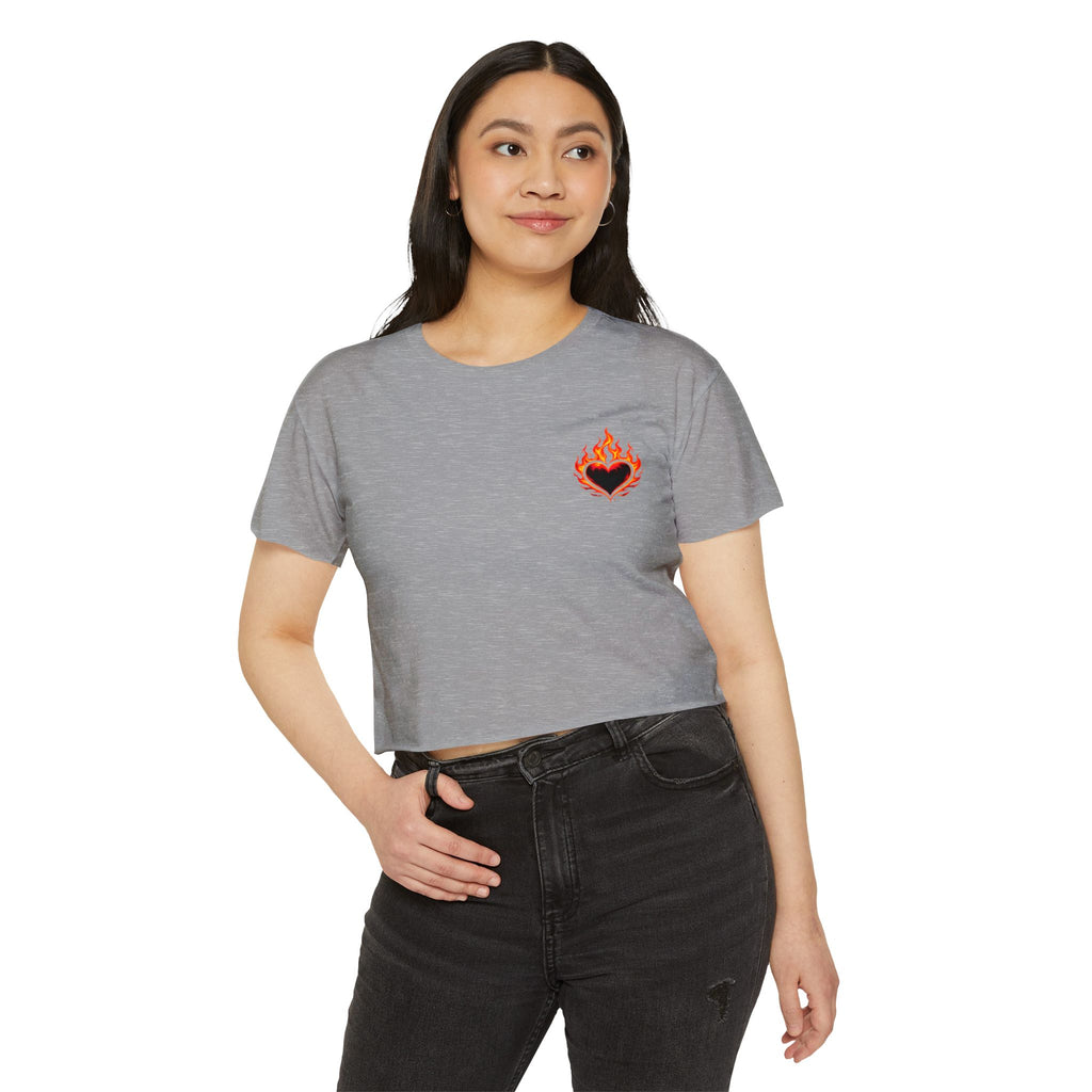 🔥Wear The Vibe™ Flame Heart Crop Top ❤️‍🔥
