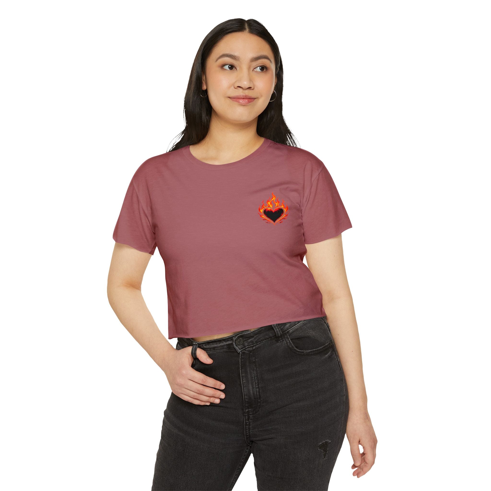 🔥Wear The Vibe™ Flame Heart Crop Top ❤️‍🔥