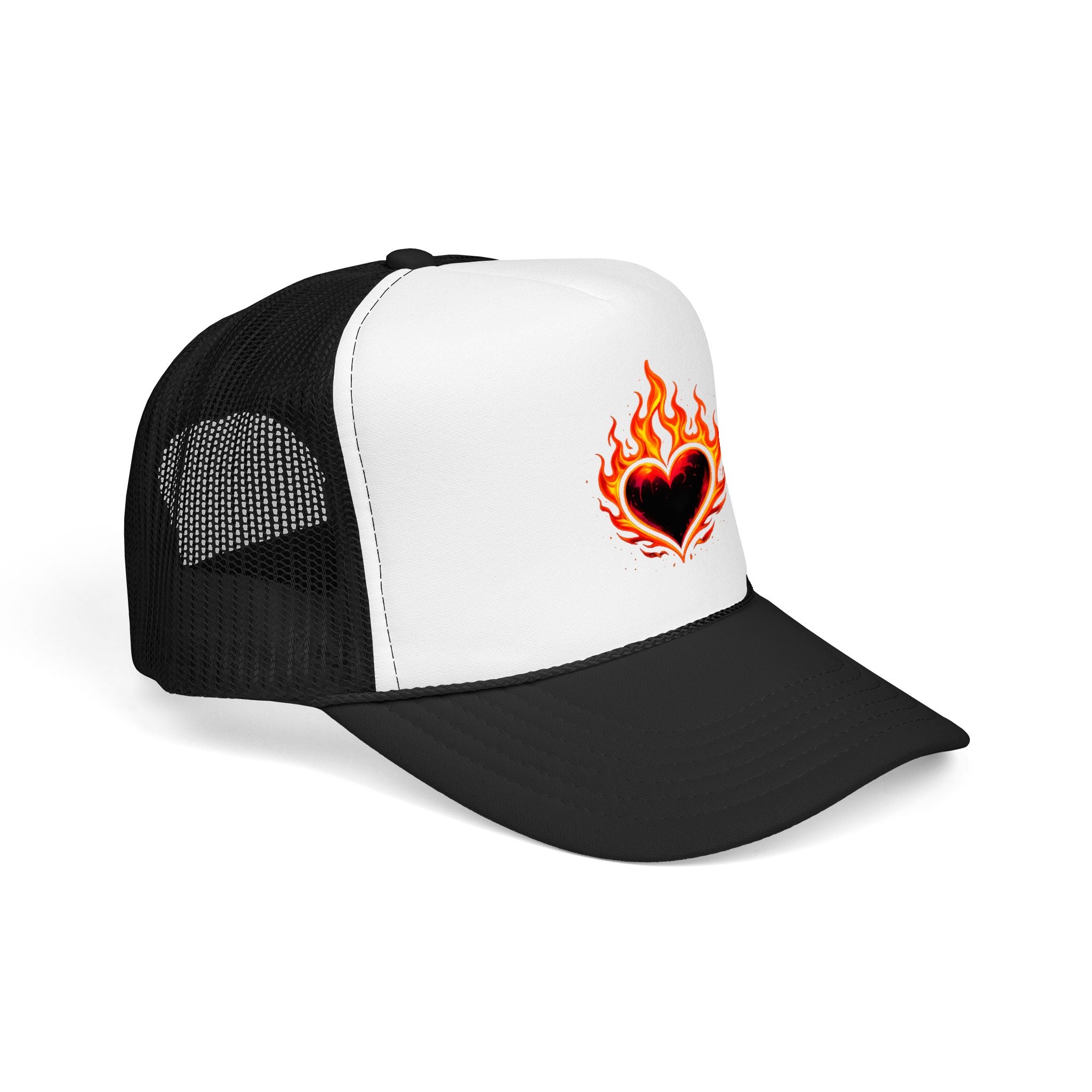 🔥Wear The Vibe™ Flame Heart Trucker Hat ❤️‍🔥