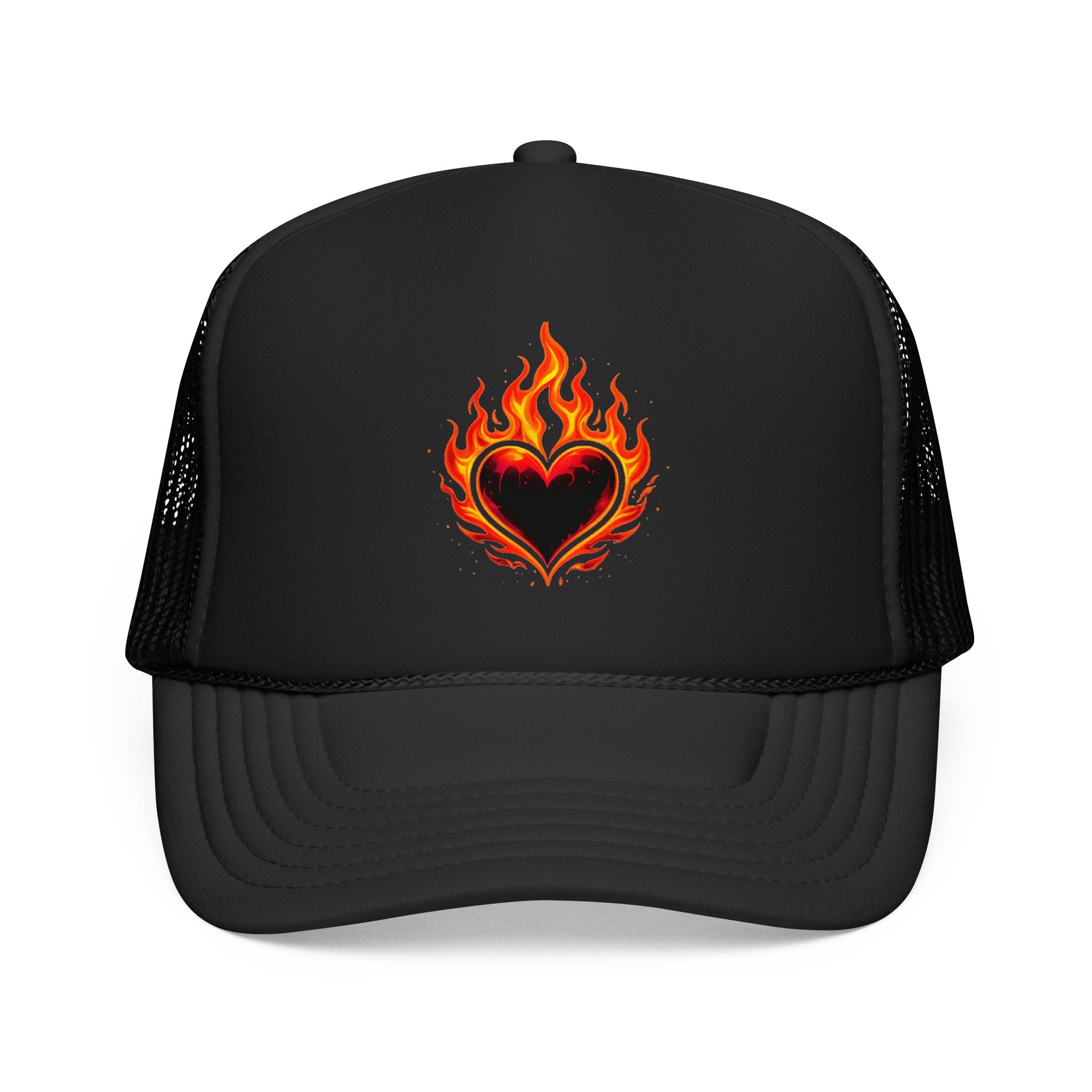 🔥Wear The Vibe™ Flame Heart Trucker Hat ❤️‍🔥