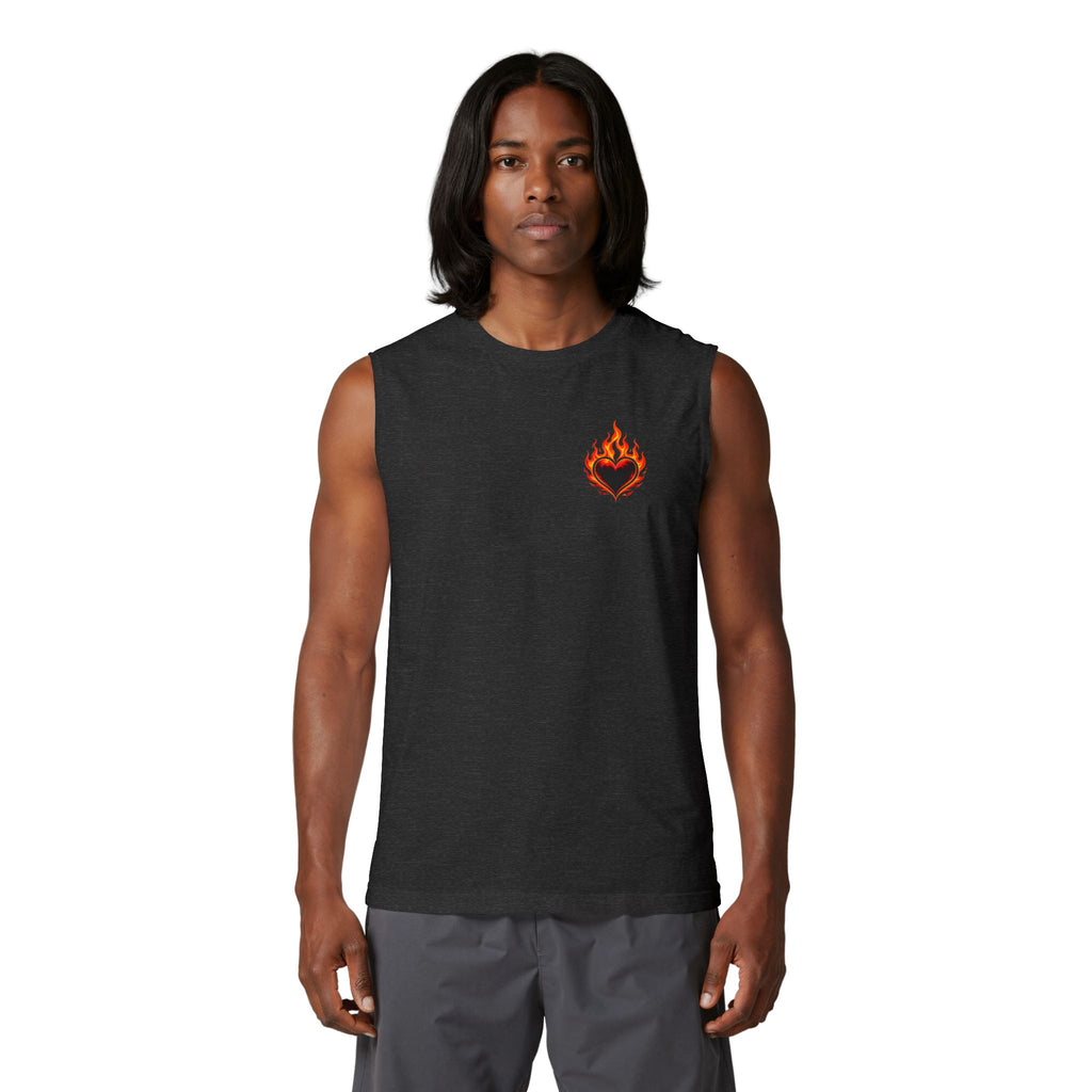 🔥Wear The Vibe™ Flame Heart Muscle Tank ❤️‍🔥