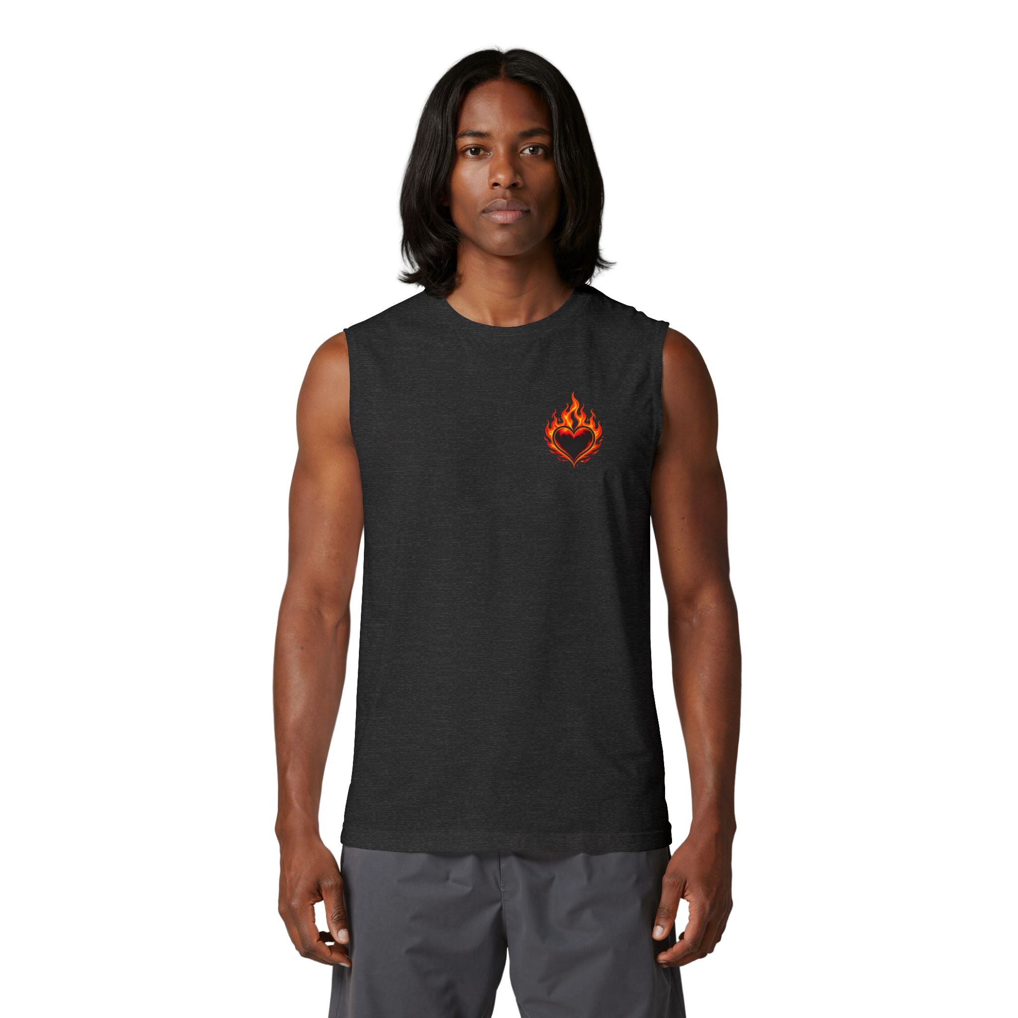 🔥Wear The Vibe™ Flame Heart Muscle Tank ❤️‍🔥